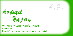 arpad hajos business card
