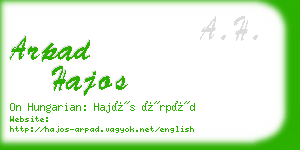 arpad hajos business card